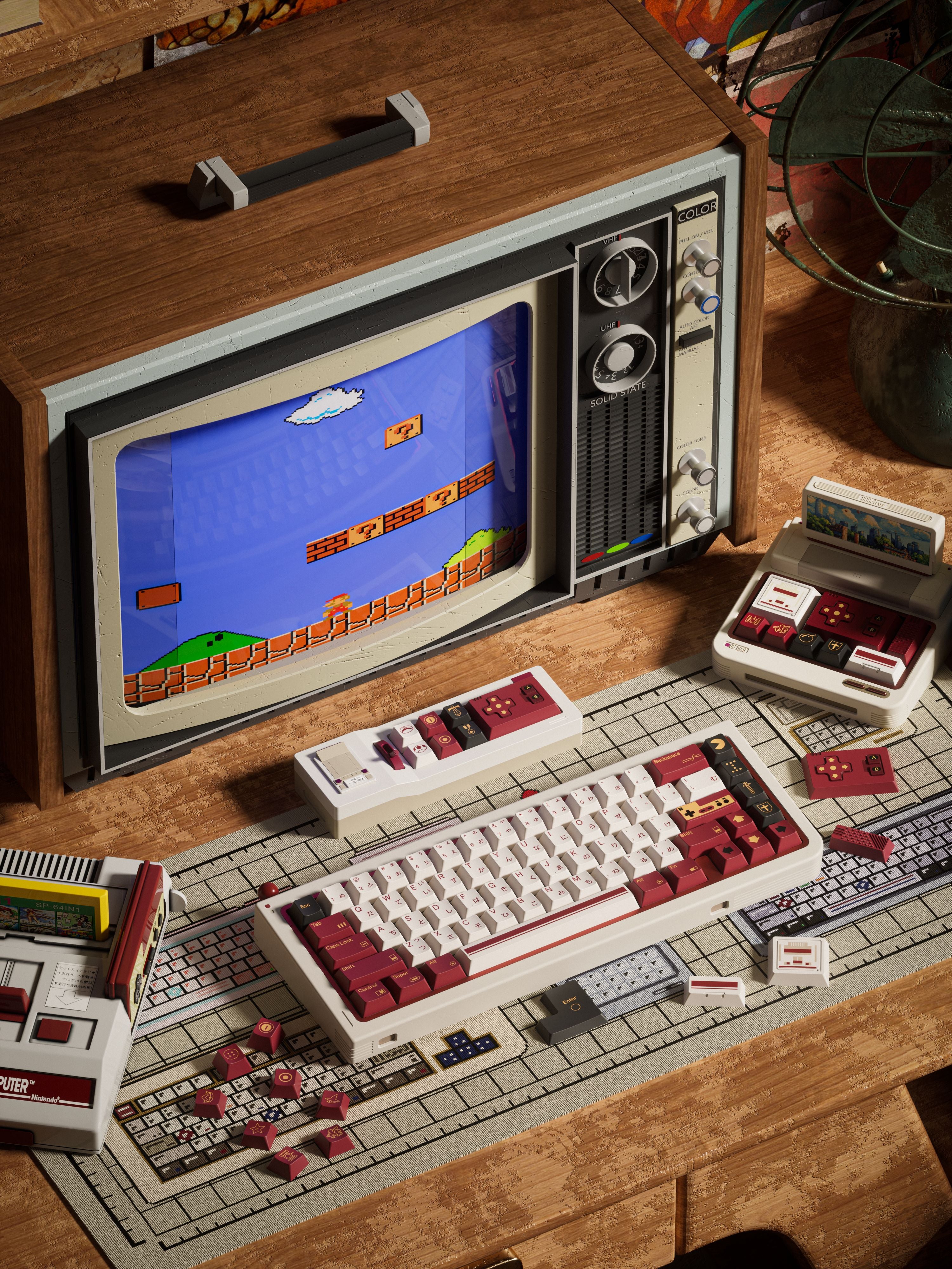 80Retros FC1983 Keycaps – PBT Cherry Profile Keycap Set (All in One)