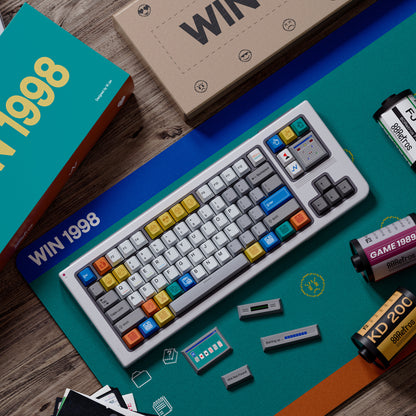 80Retros Win 1998 Keycaps – PBT Cherry Profile Keycap Set (All in One)