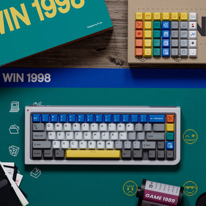 80Retros Win 1998 Keycaps – PBT Cherry Profile Keycap Set (All in One)