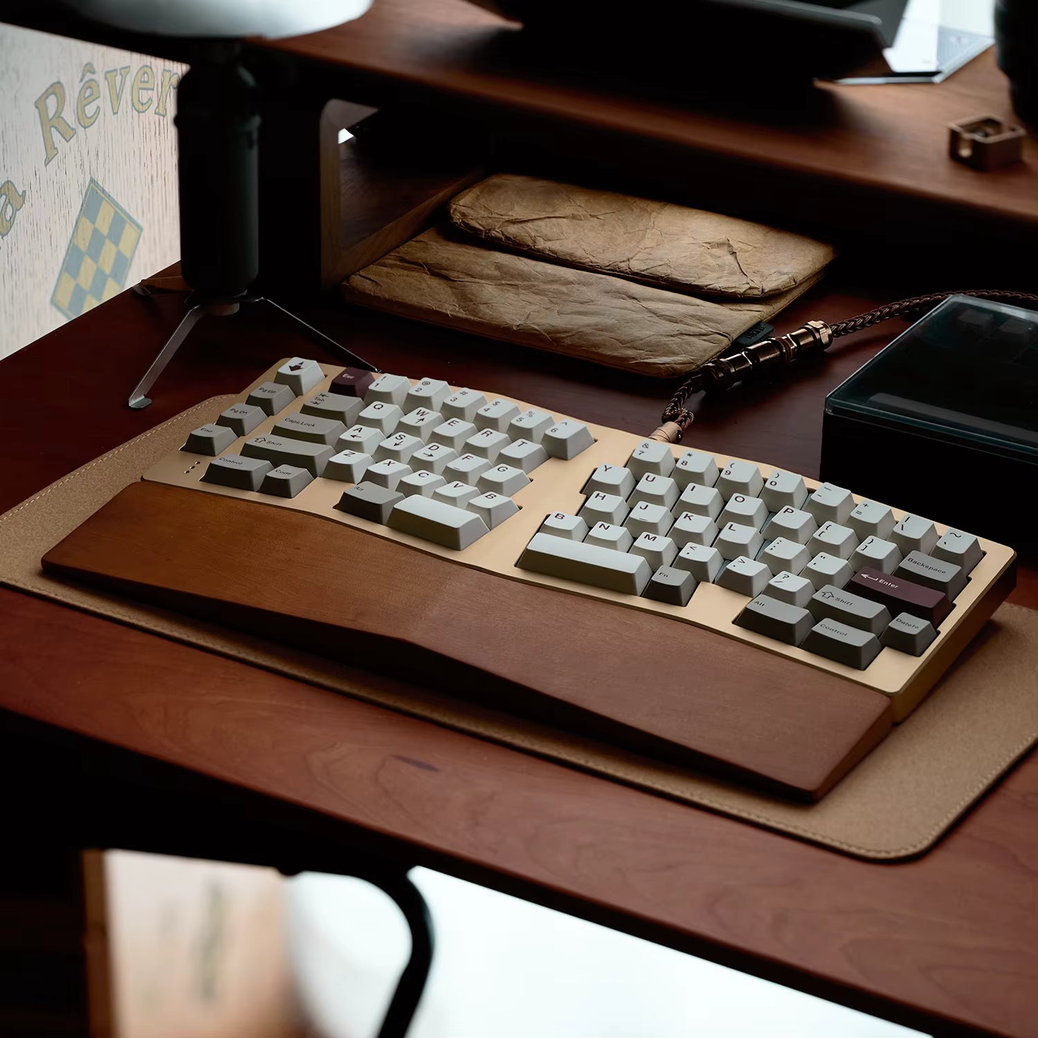 JKDK Retro Chocolate Keycap Set Cherry Profile PBT Dye-Subbed