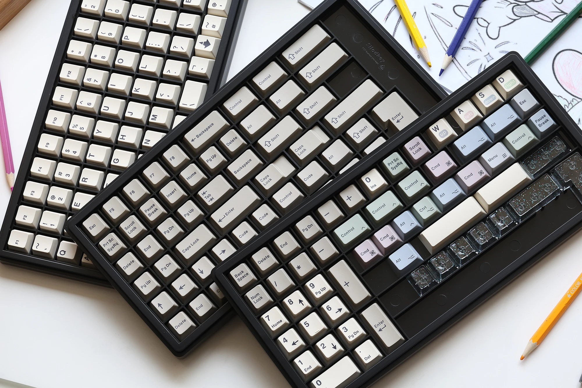 JKDK Retro Keycap Set Cherry Profile PBT Dye-Subbed