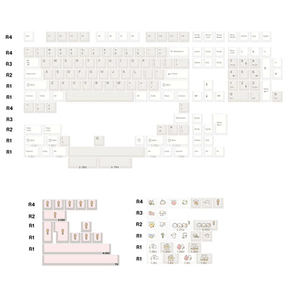 JKDK  Vintage Fairy Tale Keycap Set Cherry Profile PBT Dye-Subbed