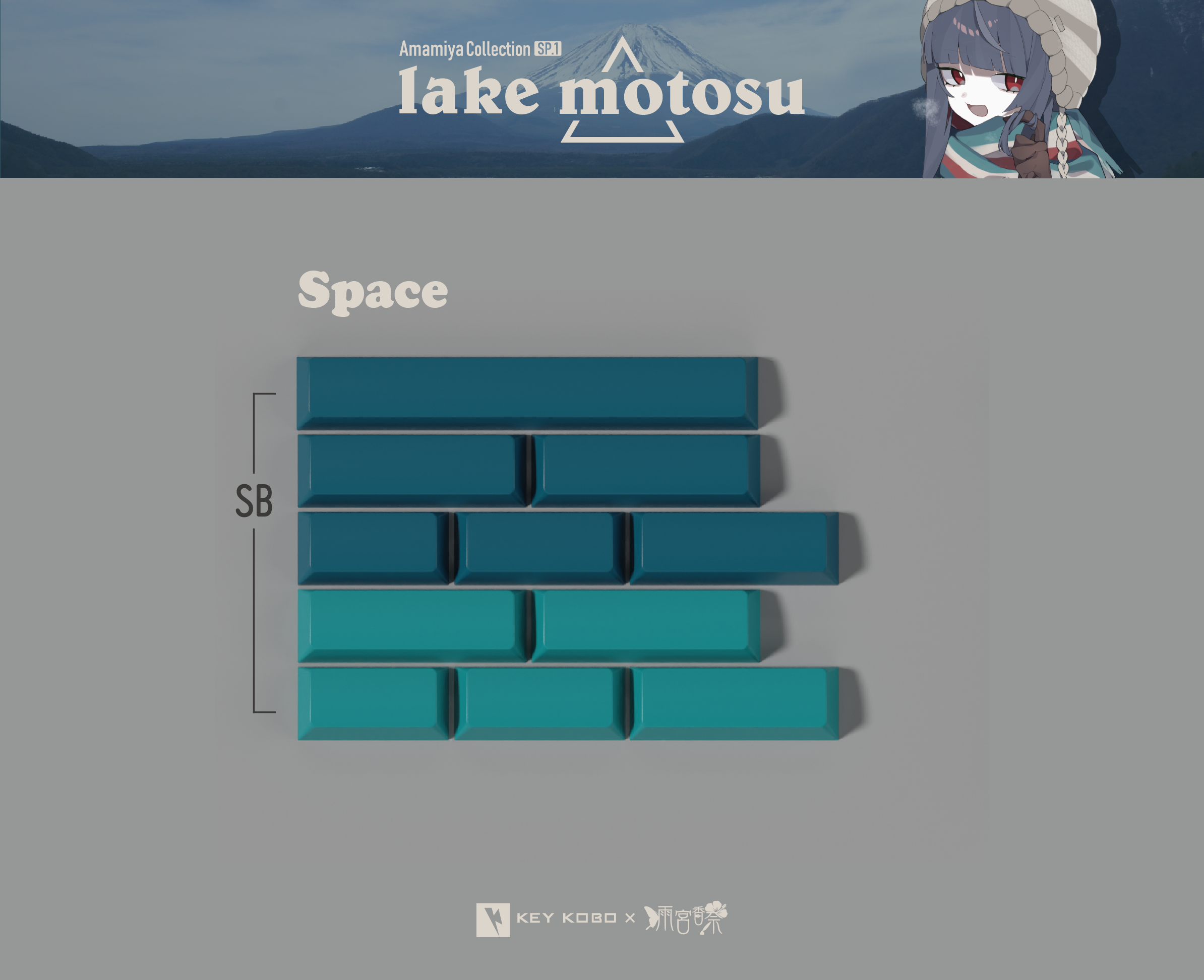 Keykobo Motosu Lake ABS Double-shot Keycap Set Pre-Order