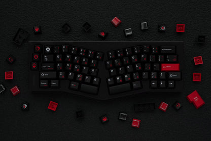 JKDK Heart Black & Red Cherry Profile Dye-Sub PBT Keycap Set