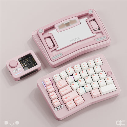Qwertykeys QK Alice Duo - Split Ergonomic Mechanical Keyboard Pink
