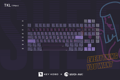 Keykobo SHEE PBT Custom Keycaps for Mechanical Keyboards