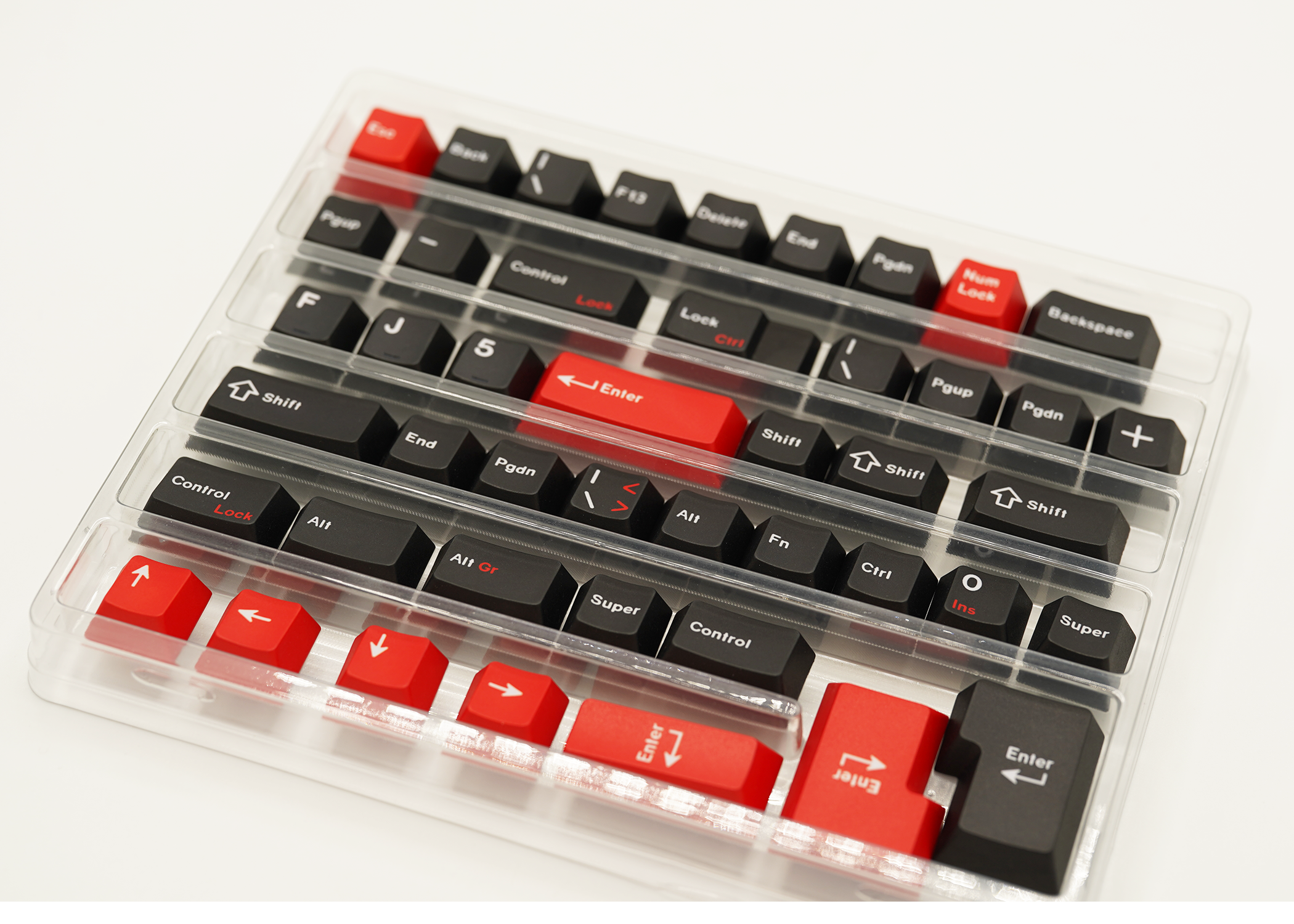 JKDK Heart Black & Red Cherry Profile Dye-Sub PBT Keycap Set