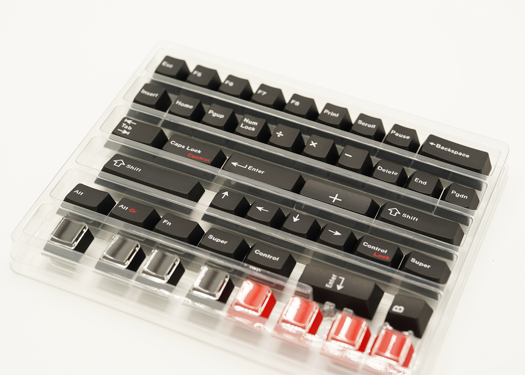 JKDK Heart Black & Red Cherry Profile Dye-Sub PBT Keycap Set