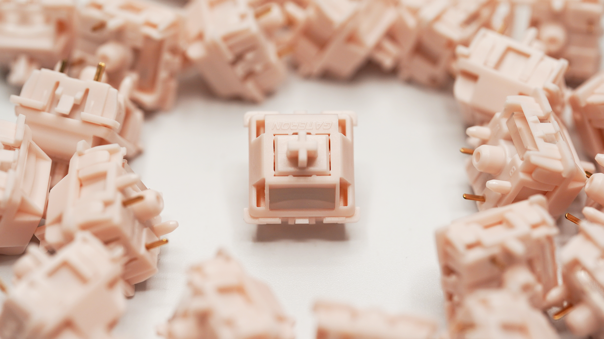 Gateron Full POM Smoothie Strawberry Linear Switches (10PCS)