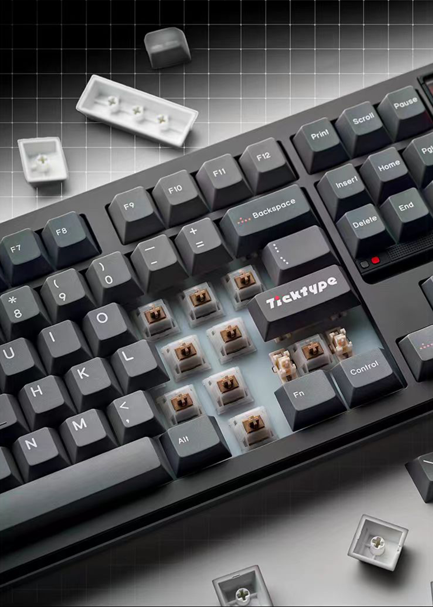TickType DP104 Tri-Mode Aluminum Mechanical Keyboard
