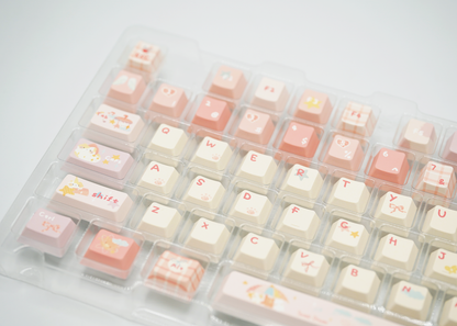 Soulcat Dream Pink Keycap - PBT Cherry Profile All in One Set