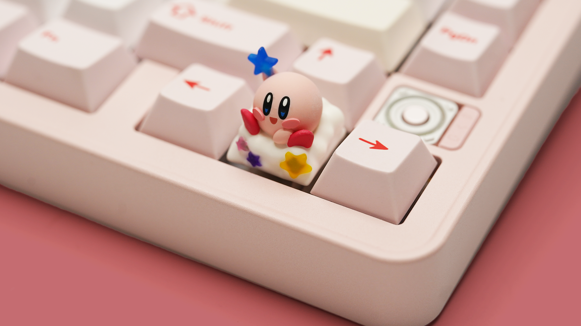 LumeKeebs Kirby Cloud Artisan Keycaps