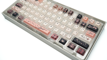 Soulcat Dream Black and Pink Keycap - PBT Cherry Profile All in One Set