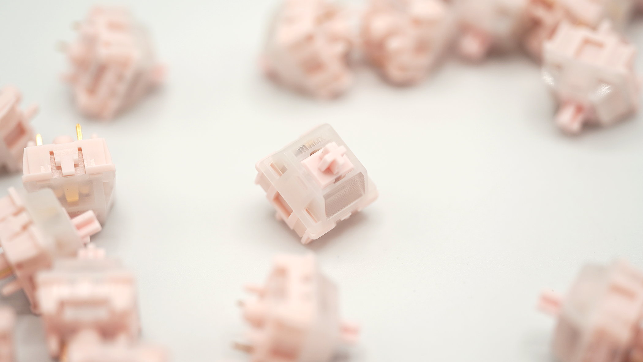 HMX Peach Pink Silent Linear Switches
