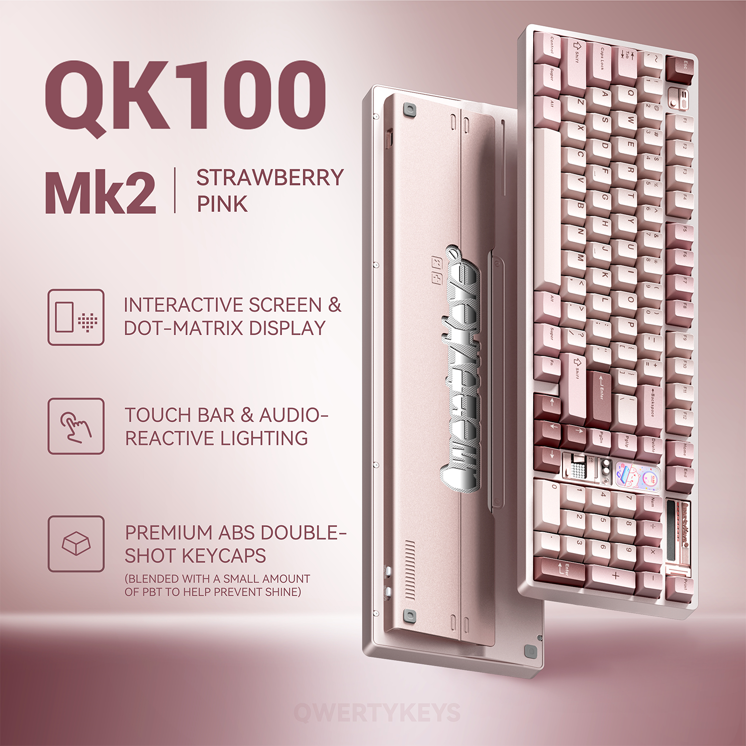 Qwertykeys QK100 Mk2 Tri-Mode Prebuilt Mechanical Keyboard Pre-Order