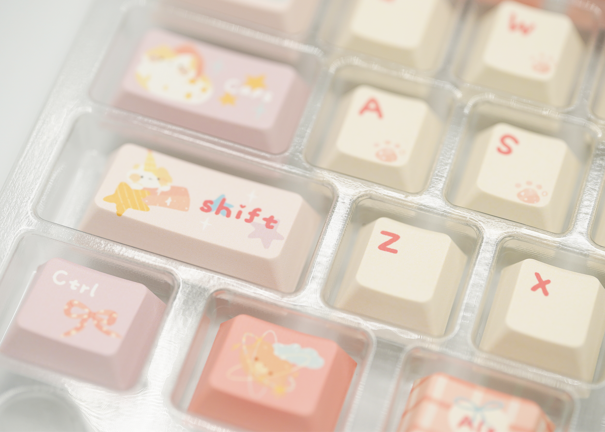 Soulcat Dream Pink Keycap - PBT Cherry Profile All in One Set