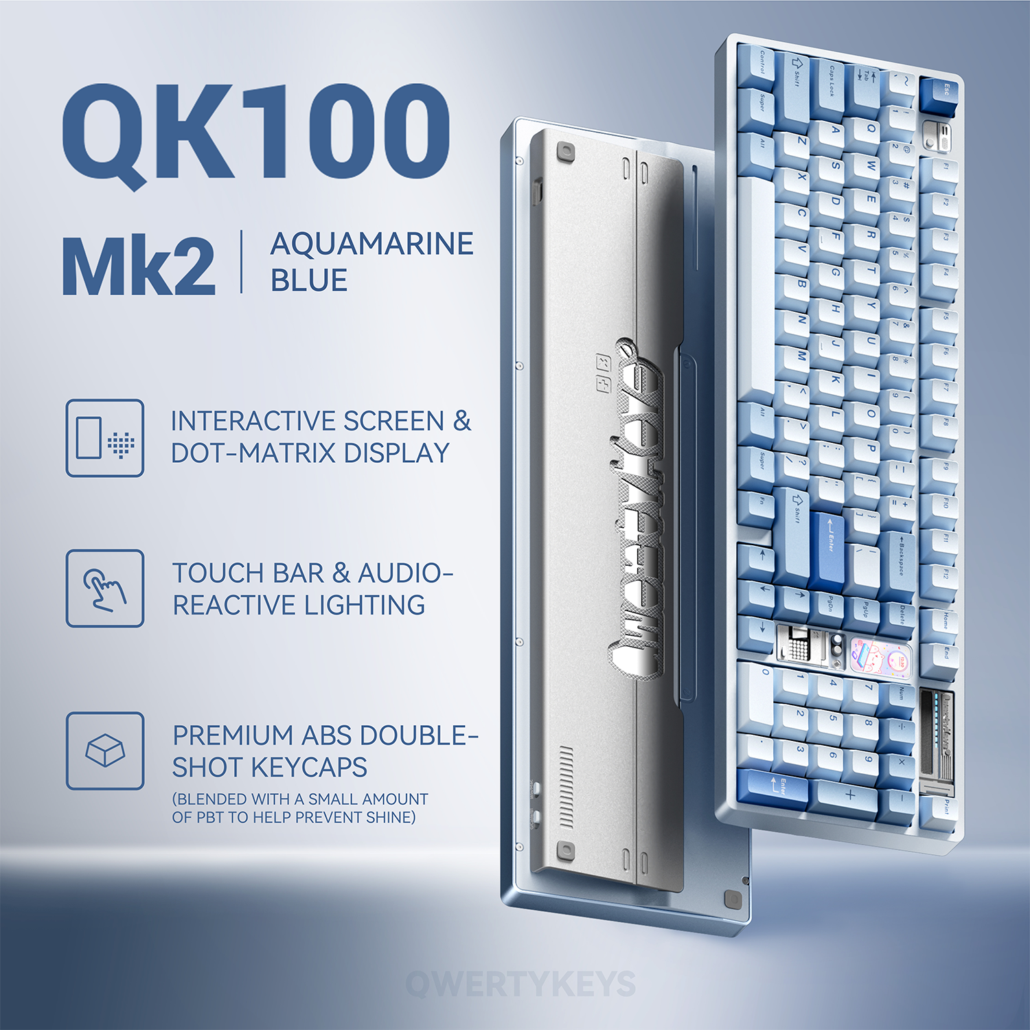 Qwertykeys QK100 Mk2 Tri-Mode Prebuilt Mechanical Keyboard Pre-Order