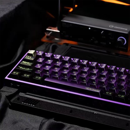 Womier EVA-01 Purple & Green Metal-Style PBT Keycap Set