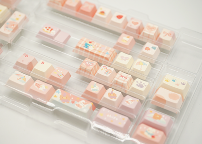 Soulcat Dream Pink Keycap - PBT Cherry Profile All in One Set