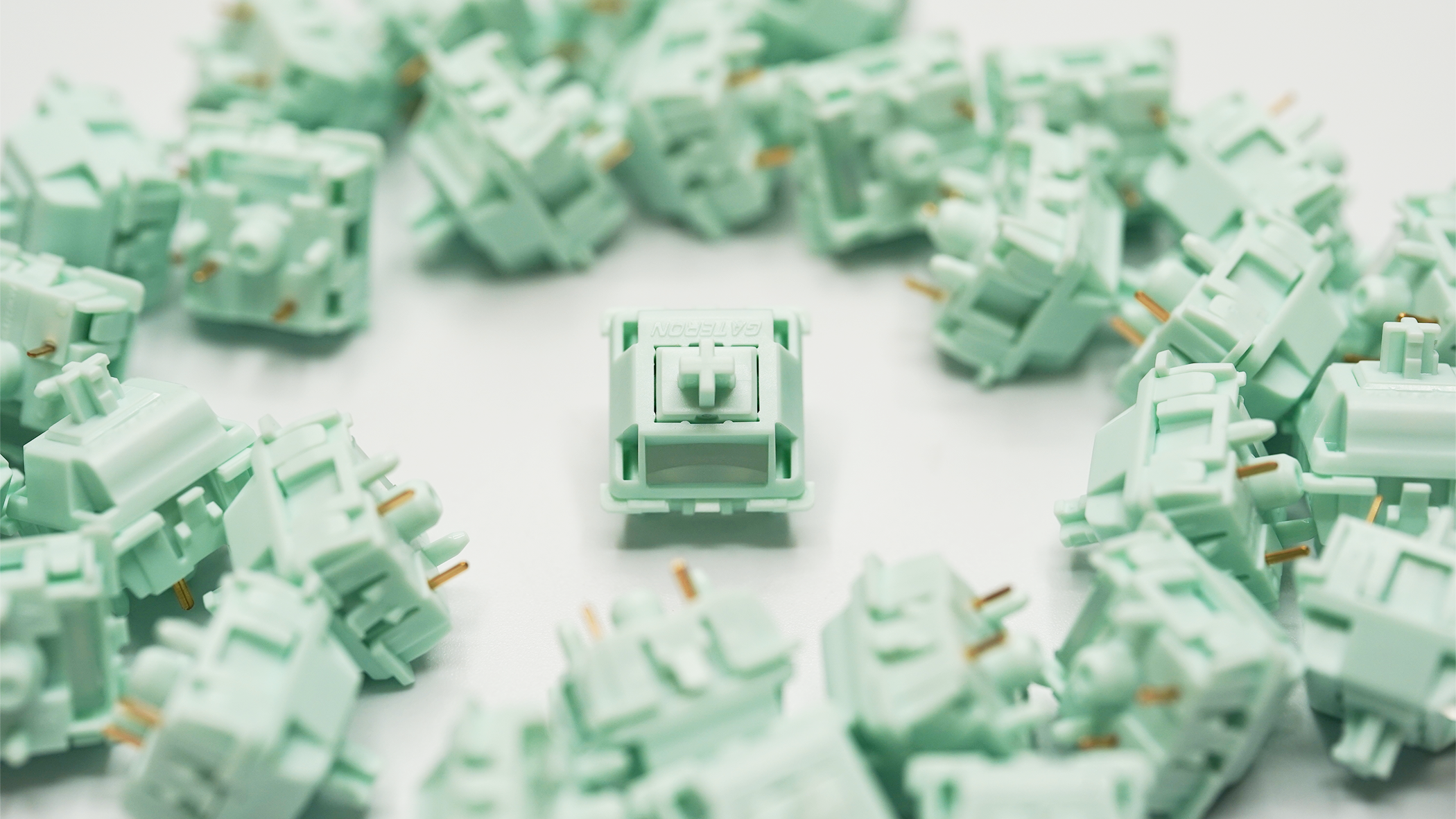 Gateron Full POM Smoothie Mint Silent Linear Switches (10PCS)