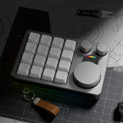 MMD KM16 Pro Wireless Aluminum Macropad | QMK/VIA Programmable Numpad