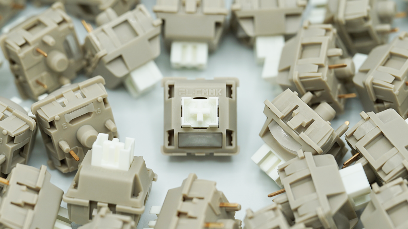 Outemu x FL CMMK Snow Gray Silent Linear Switches