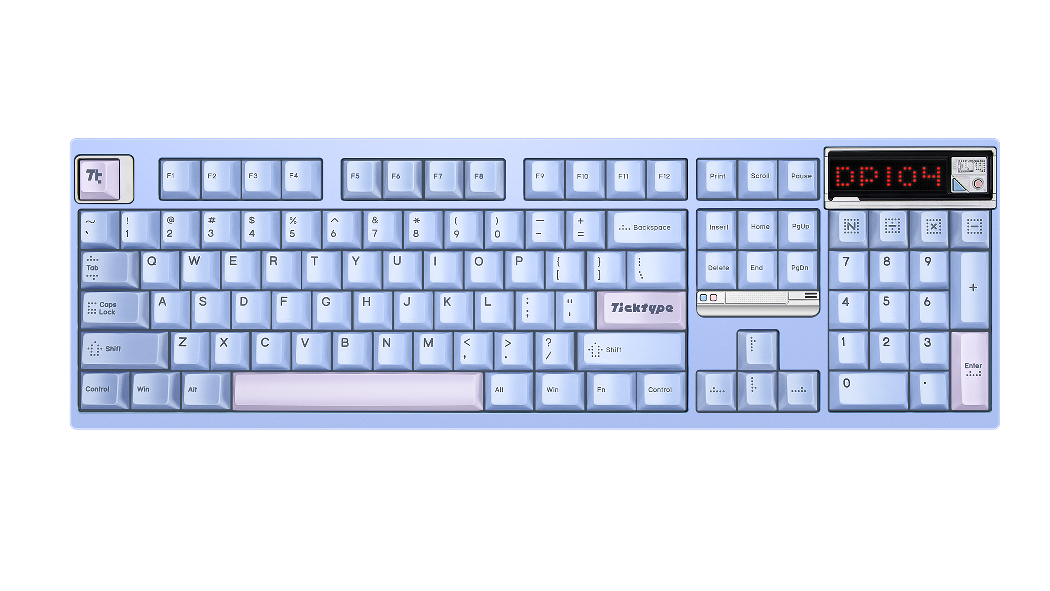 TickType DP104 Tri-Mode Aluminum Mechanical Keyboard