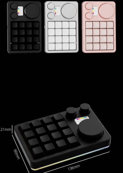 MMD KM16 Pro Wireless Aluminum Macropad | QMK/VIA Programmable Numpad