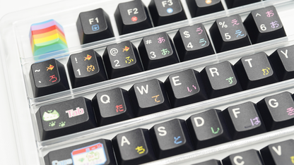 Soulcat Rainbow Kitty Keycap - PBT Cherry Profile All in One Set