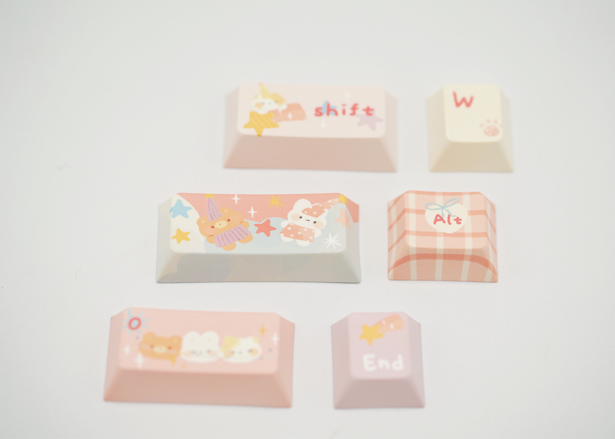 Soulcat Dream Pink Keycap - PBT Cherry Profile All in One Set