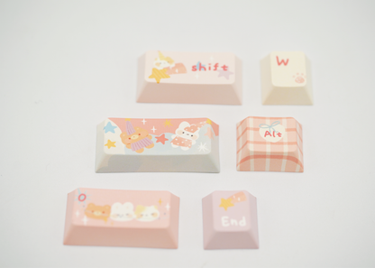 Soulcat Dream Pink Keycap - PBT Cherry Profile All in One Set