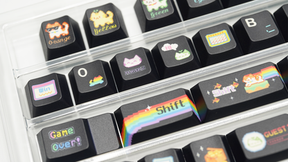 Soulcat Rainbow Kitty Keycap - PBT Cherry Profile All in One Set