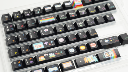 Soulcat Rainbow Kitty Keycap - PBT Cherry Profile All in One Set