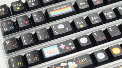 Soulcat Rainbow Kitty Keycap - PBT Cherry Profile All in One Set