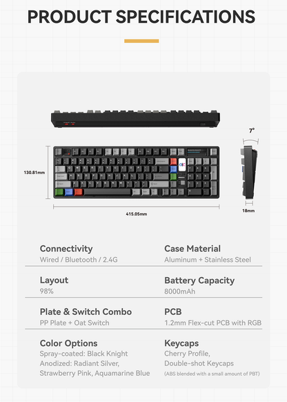 QK100 Mk2 Black Knight Custom Keyboard