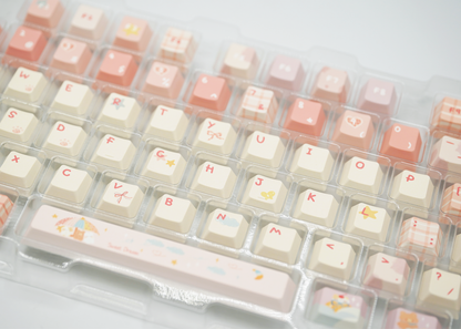 Soulcat Dream Pink Keycap - PBT Cherry Profile All in One Set