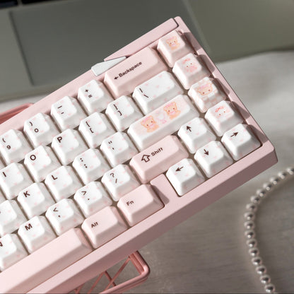 XVX Tea Time Ceramic Cherry Profile 120-Key Full Keycap Set