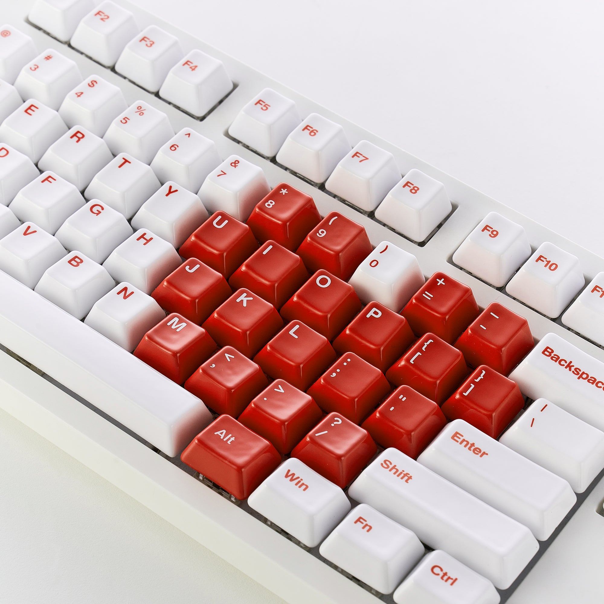 Cerakey Ceramic Keycap Full Set V2 - Heart of Love Keycap Set Red