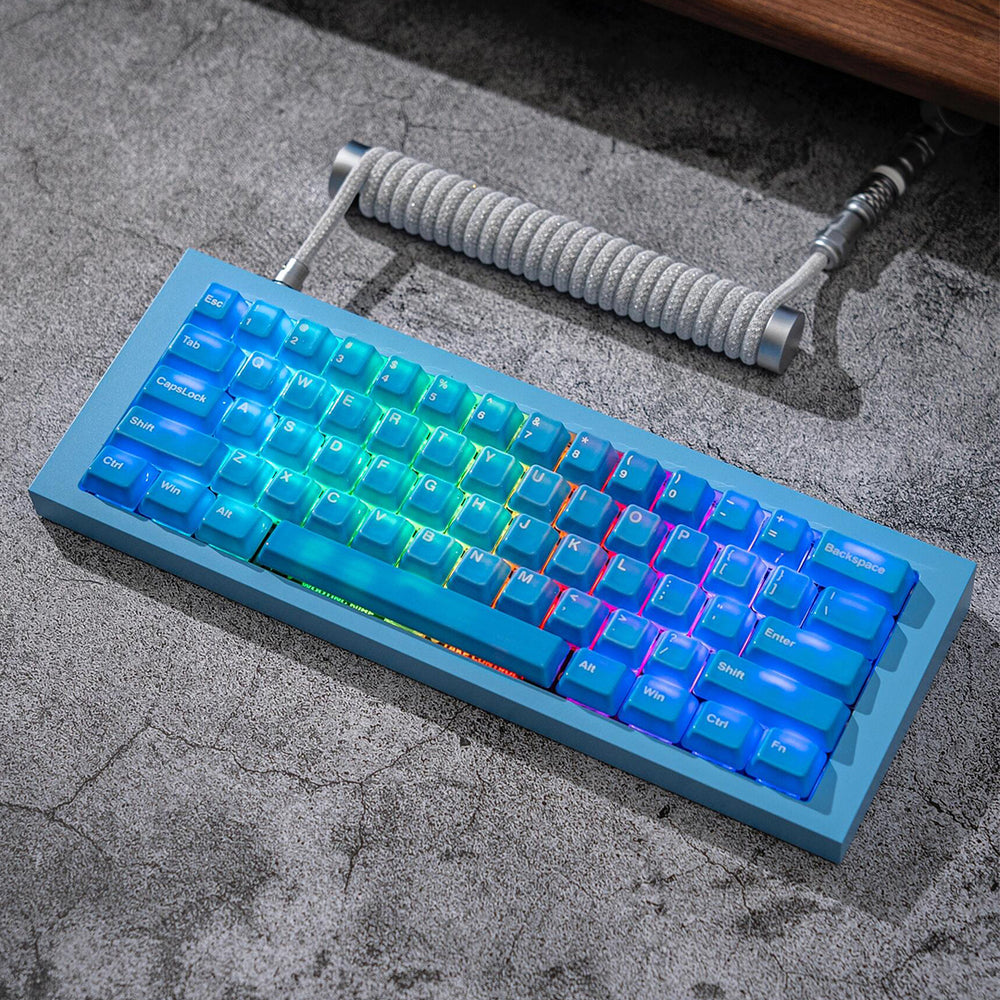 Cerakey Ceramic Keycap Full Set V2 - Water Blue