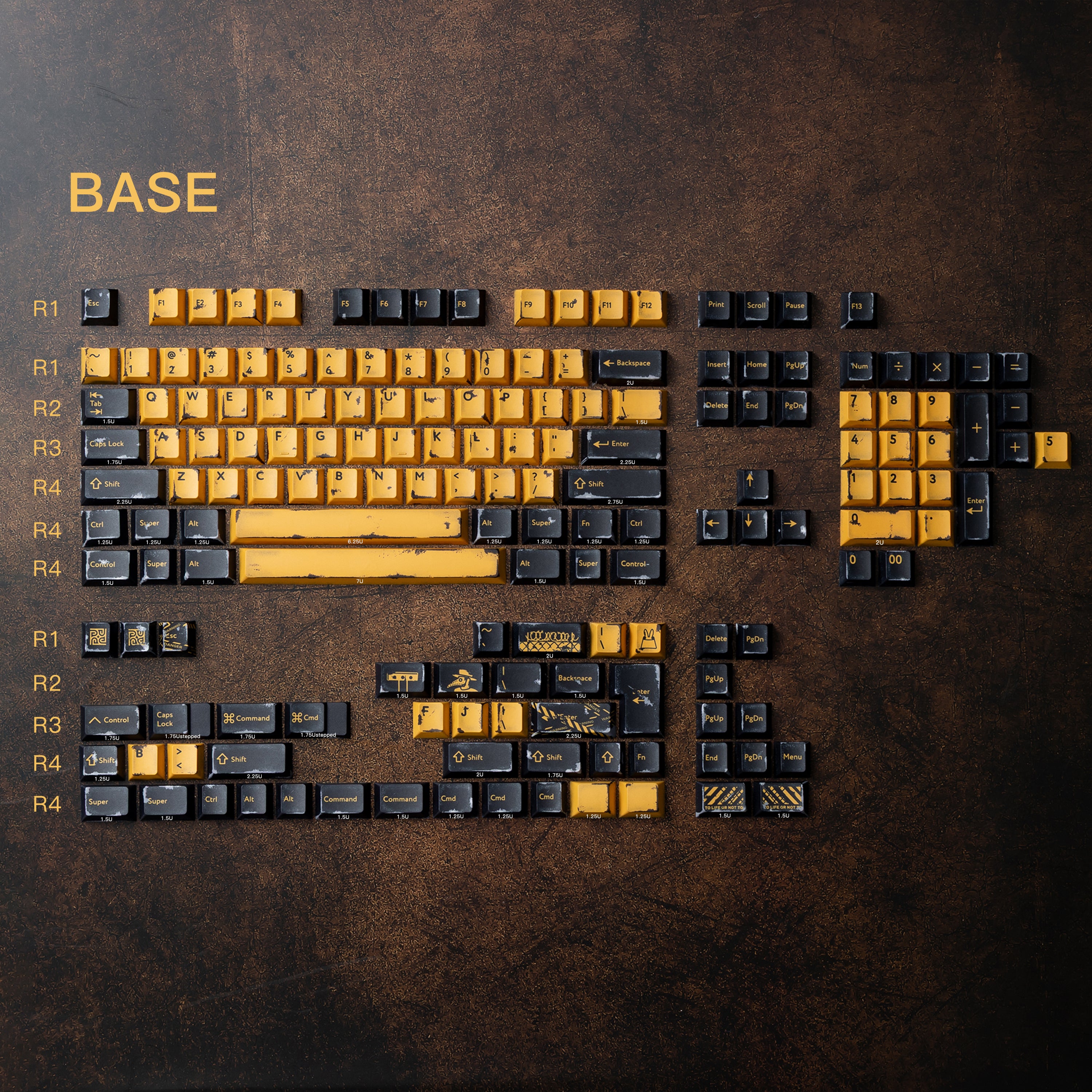 Tutkeys & PBTfans Erosion Dye Sub Cherry Profile Keycaps