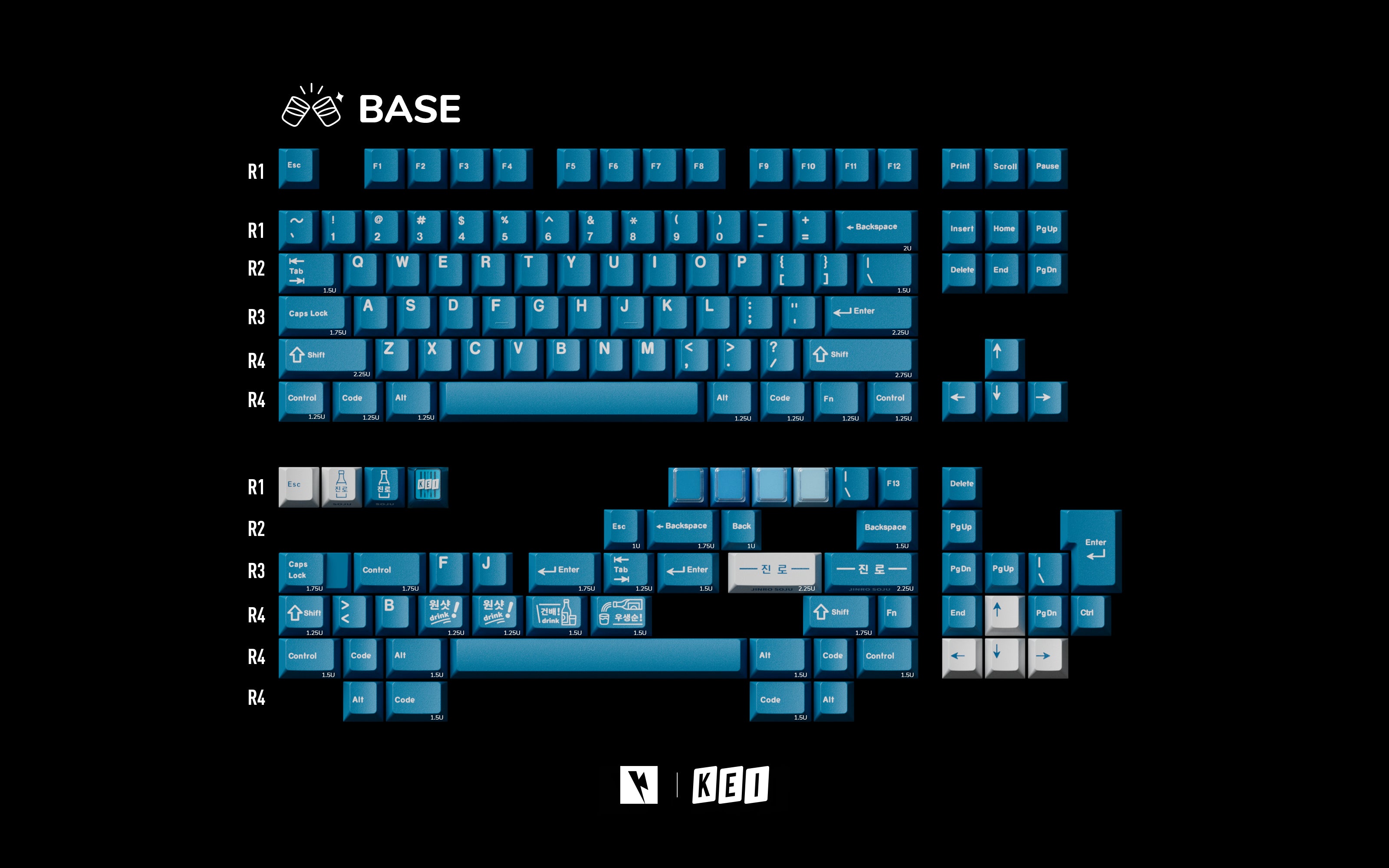 Keykobo Soju ABS Double-shot Keycap Set – LumeKeebs