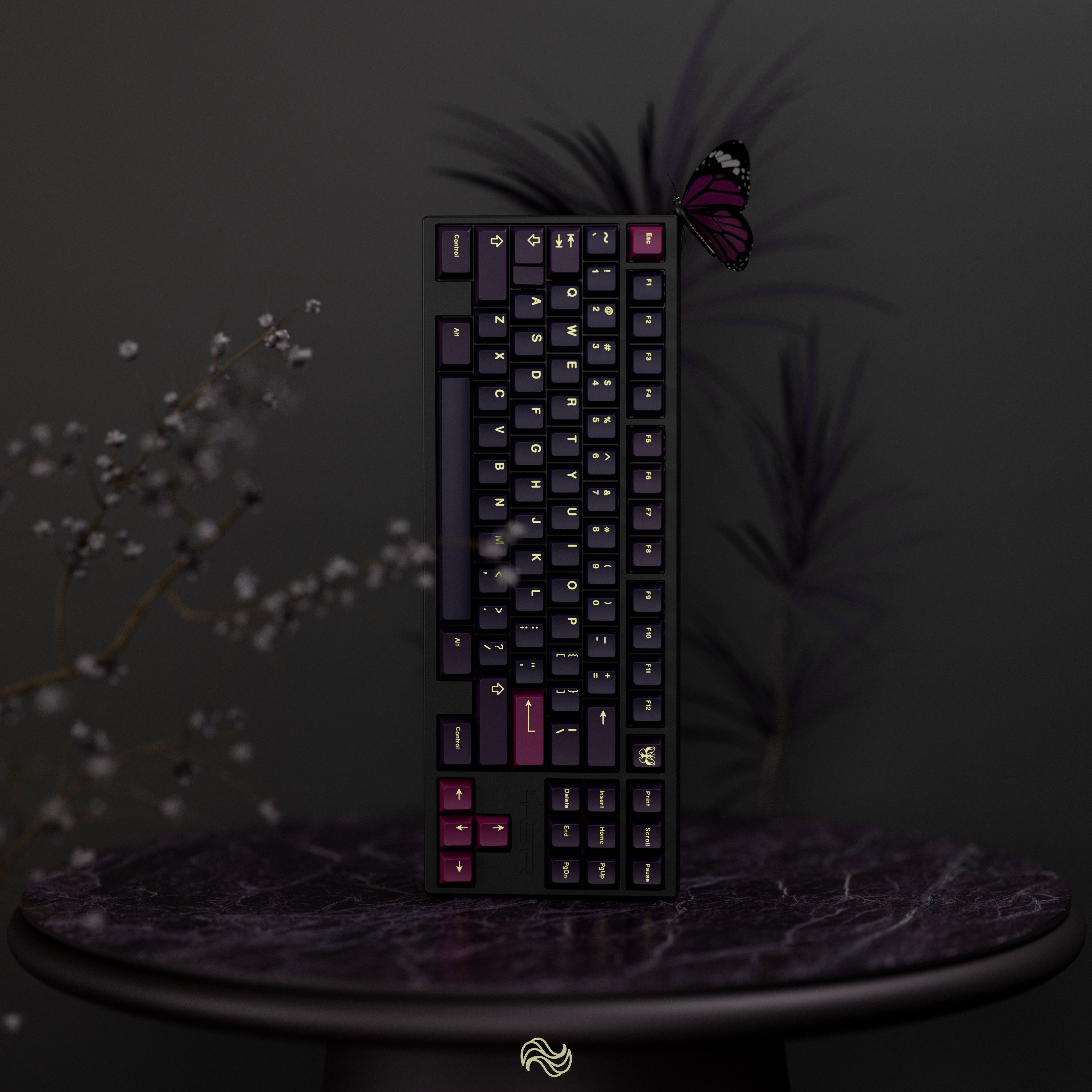 Keykobo Helleborus ABS Double-shot Keycap Set 