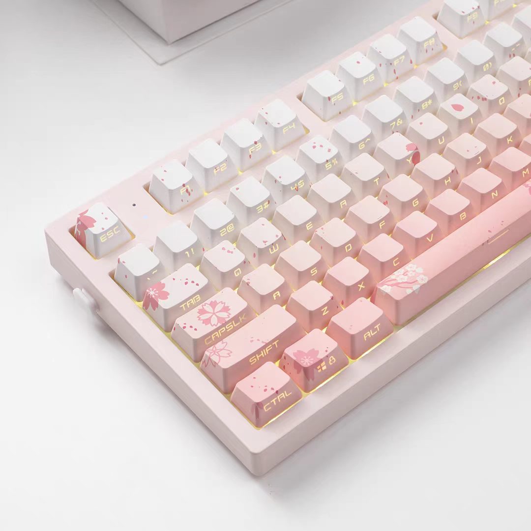 JKDK Sakura Dream Side-Print OEM PBT Keycap Set