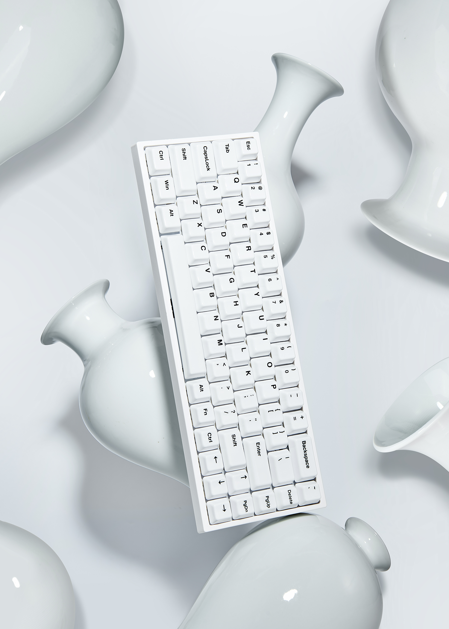 Cerakey Ceramic Keycap Full Set V2 - White