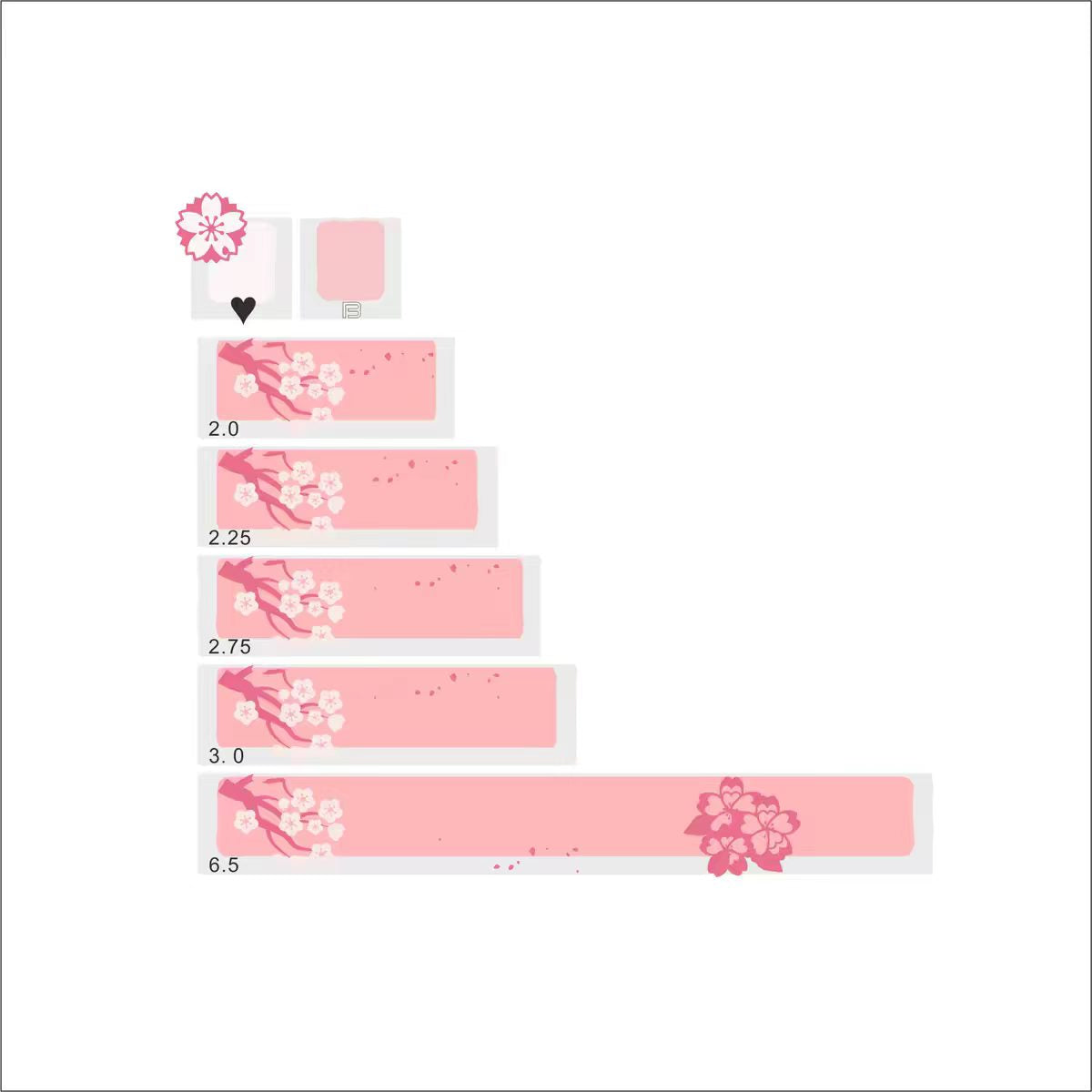 JKDK Sakura Dream Side-Print OEM PBT Keycap Set