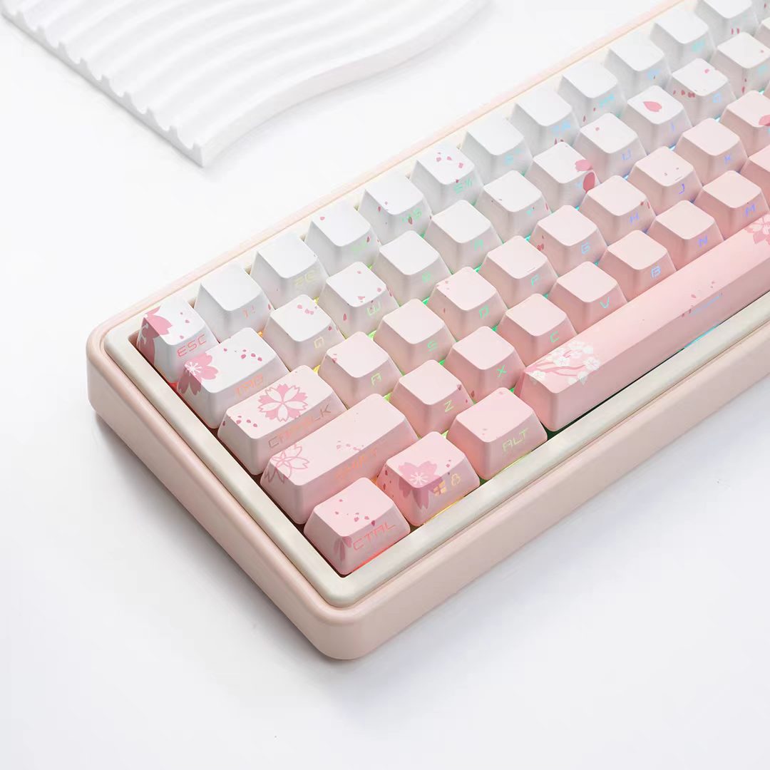 JKDK Sakura Dream Side-Print OEM PBT Keycap Set