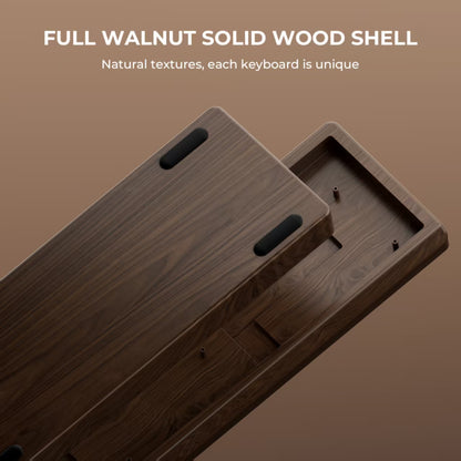 XVX MU68 FujiWave VIA Wireless Wooden Mechanical Keyboard