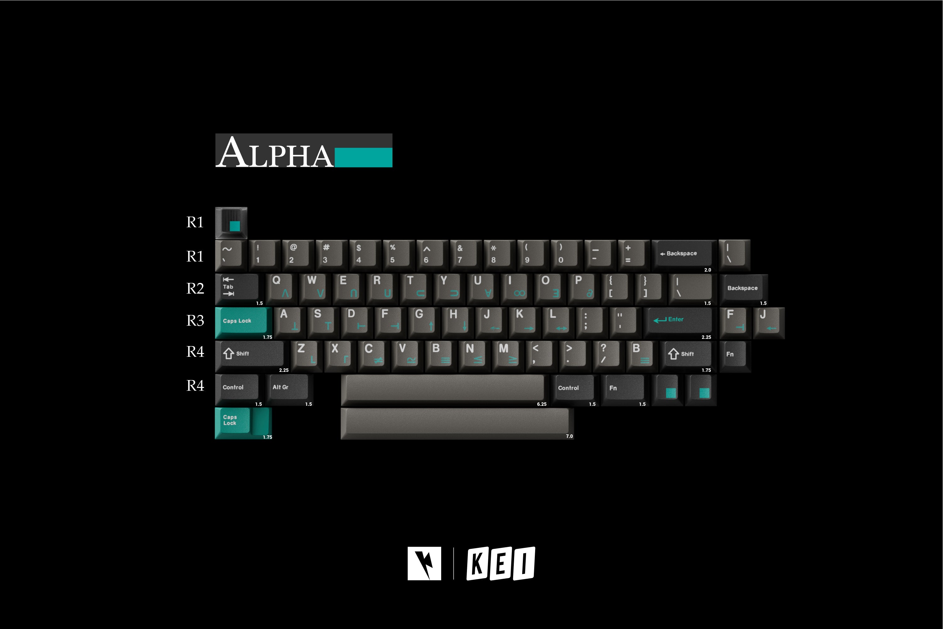 Keykobo Dolch ABS Double-shot Keycap Set