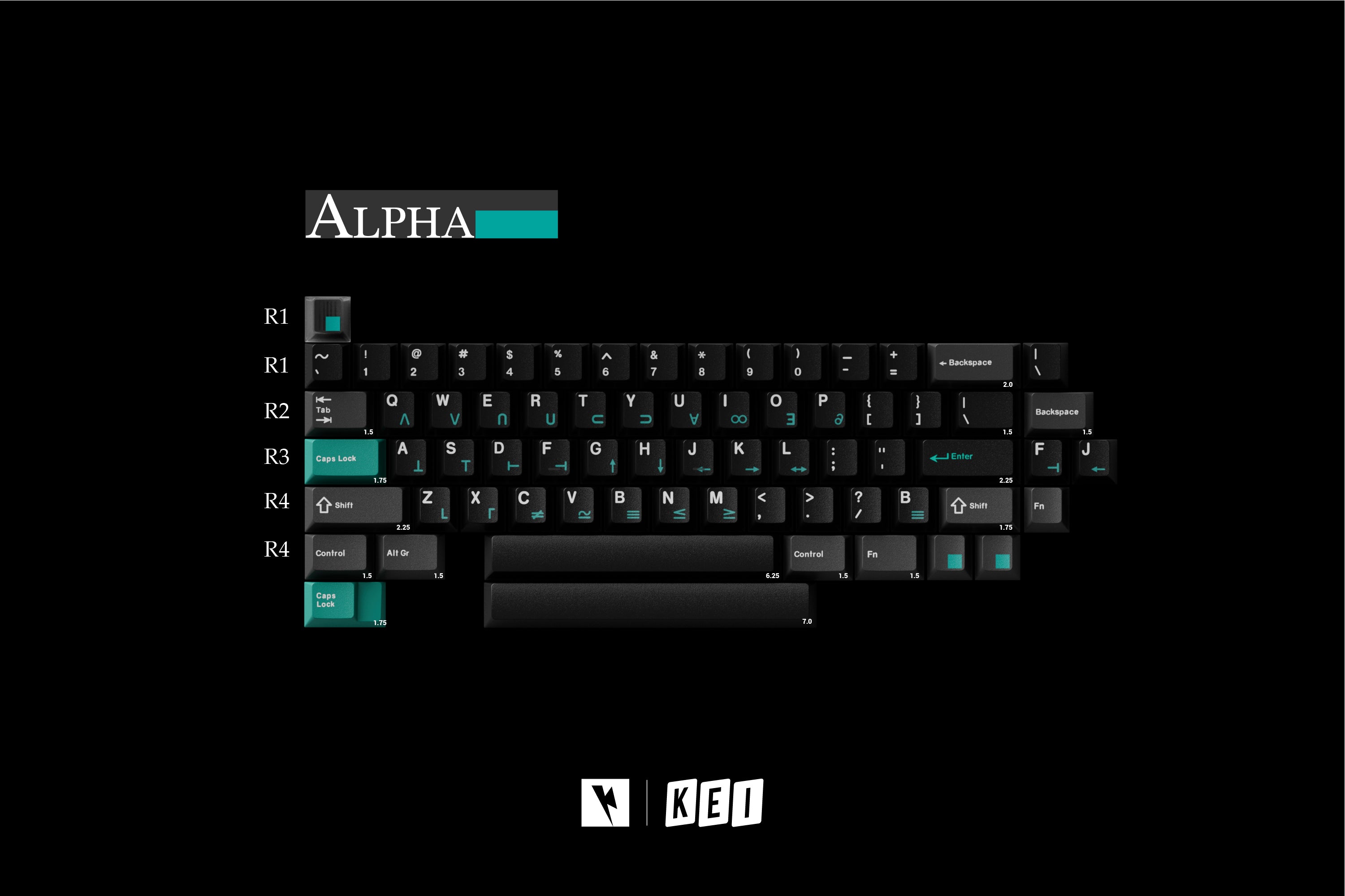 Keykobo Dolch ABS Double-shot Keycap Set