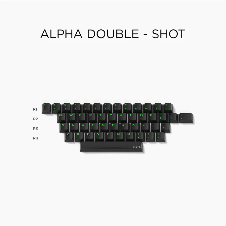 Domikey Semiconductor Cherry Profile Triple/Doubleshot ABS Keycap Set